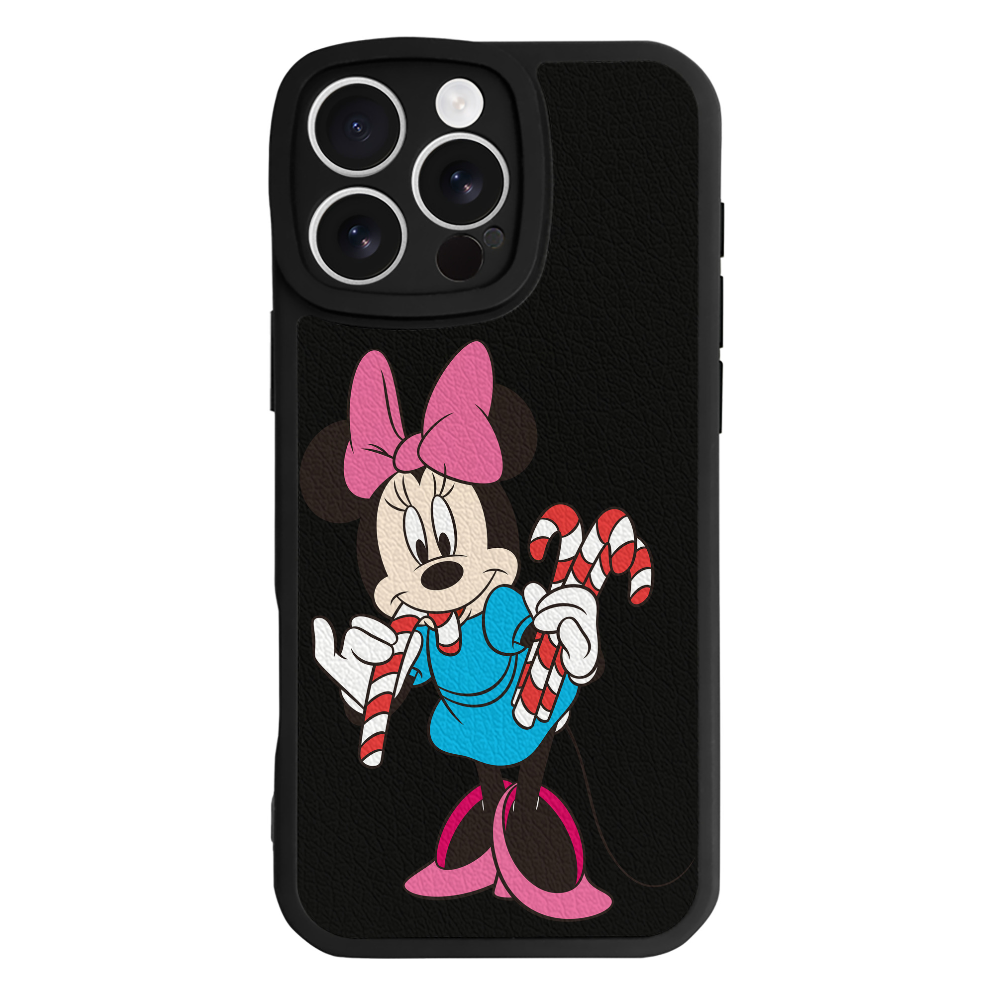 （画像用） ミッキーマウス Mickey Mouse 【iPhone 16シリーズ対応】シリコンスマホケース（レザー調） 材質：シリコン